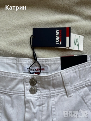 Tommy Jeans 3/4 - бели дънки, снимка 6 - Дънки - 51637611