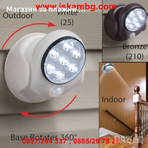 LED лампа Light Angel, с датчик за движение Бяла светлина диоди   1716, снимка 4 - Други стоки за дома - 28519211