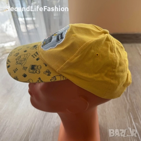Винтидж шапка с бейзболна шапка „Семейство Симпсън“ от 2007 г., памучна, един размер, жълта, снимка 6 - Шапки - 52815397