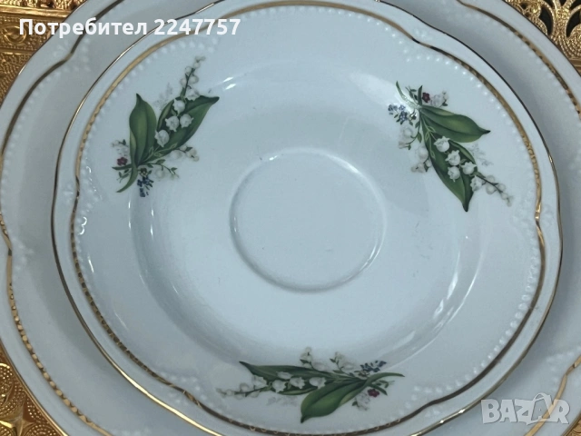 Троен сет порцелан Момина сълза, снимка 8 - Антикварни и старинни предмети - 52930751