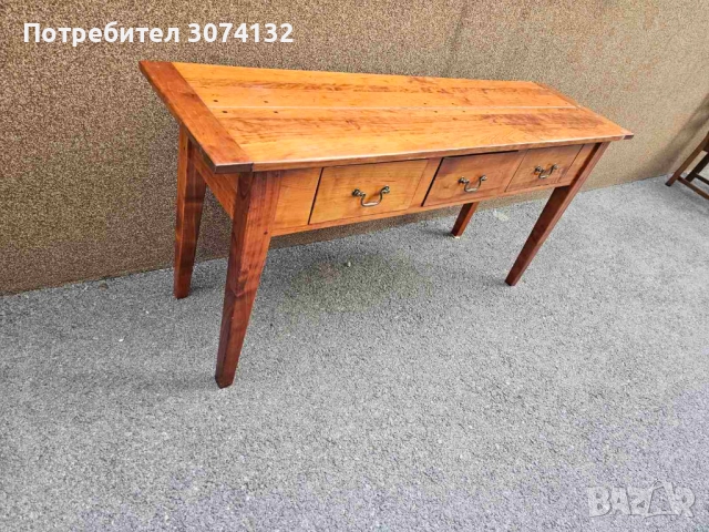 Голяма конзолна маса изработена изцяло от масив, снимка 2 - Маси - 52856336