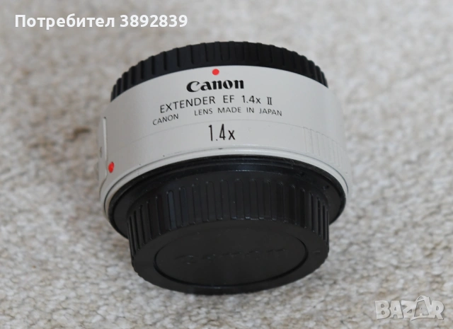 Продавам Canon 1.4x II конвертор, снимка 3 - Обективи и филтри - 53077705