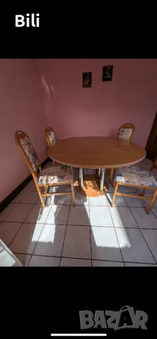 Кухненска  маса с 4 стола , снимка 3 - Маси - 49783977