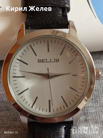 Чисто нов дамски часовник BELLIS QUARTZ с кожена каишка стилен дизайн 49828