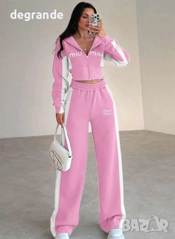 Розов Ватиран дамски комплект MiuMiu