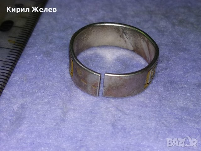 СТАР РЕГУЛИРУЕМ с КЛАСИЧЕСКА ОРНАМЕНТИКА СРЕБЪРЕН ПРЪСТЕН ХАЛКА ВИСОКА ПРОБА СРЕБРО с 2 ПЕЧАТА 40655, снимка 10 - Антикварни и старинни предмети - 43226538