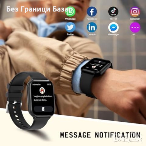 Нов Bluetooth Смарт Часовник 1.95 инча Сърдечен Монитор, снимка 2 - Смарт гривни - 43572547