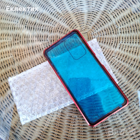Метален магнитен двустранен стъклен калъф за телефон Xiaomi Redmi Note 10 Pro, снимка 3 - Калъфи, кейсове - 51767282