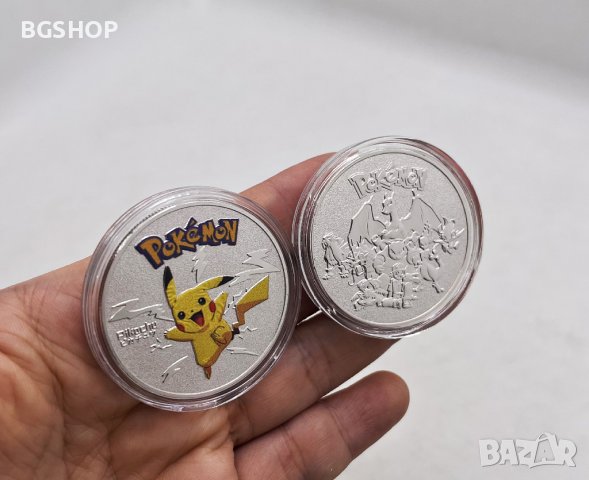 Покемон Пикачу монета / Pokemon Pikachu coin - Silver, снимка 2 - Нумизматика и бонистика - 38730107