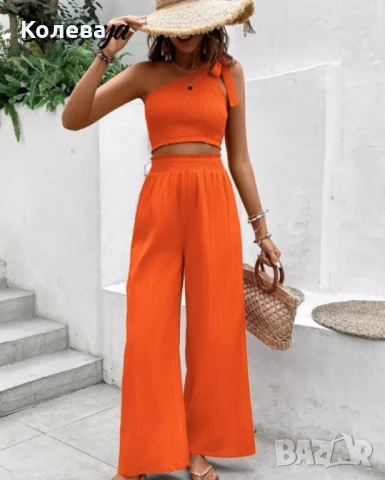 Дамски сет в оранжев цвят