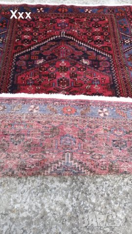 Ръчно тъкан вълнен Ирански килим.Антика за ценители., снимка 12 - Килими - 43698515