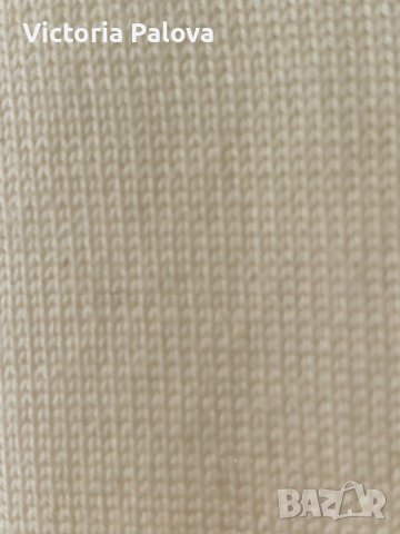 Блуза екрю полуполо 100% гладък меринос, снимка 5 - Блузи с дълъг ръкав и пуловери - 43829457