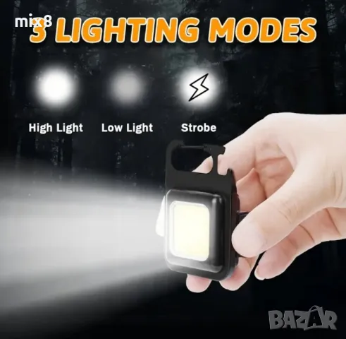 Мини джобен фенер ключодържател , снимка 2 - Екипировка - 50022204