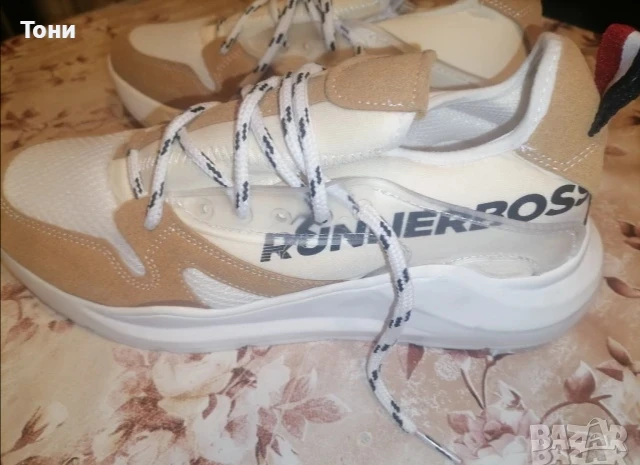 RUNNERBOSS Оригинал Нови Дамски Маратонки Изцяло от Естествена Кожа 42