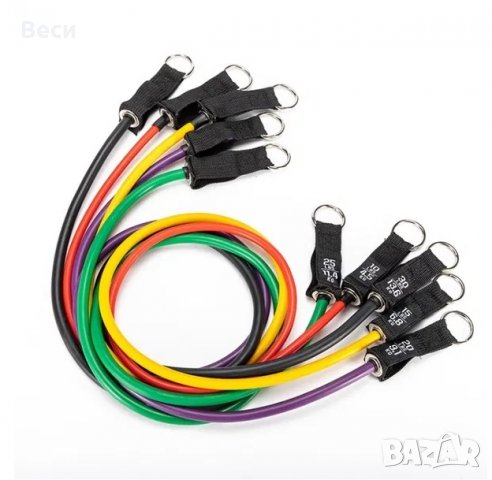 Промоция! Фитнес Ластици Комплект 11 части / Anti-Snap, снимка 2 - Фитнес уреди - 28666387