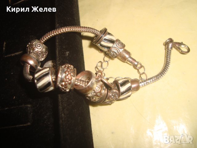 МОДНА АРТ ГРИВНА ТИП ПАНДОРА ПОСРЕБРЕНА 21773, снимка 5 - Гривни - 32538517