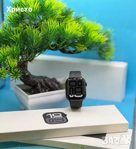 ГАРАНЦИОНЕН!!! Apple Watch 10, GPS, Jet Black Aluminum Case 42 мм, снимка 3 - Аксесоари за Apple - 49385607