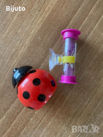 Часовник за миене на зъби и капачка за четка калинка, снимка 1