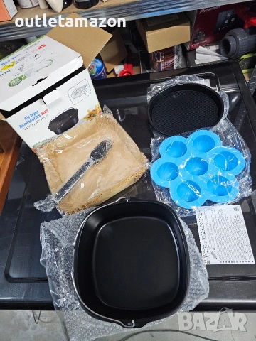 Комплект аксесоари за фритюрник с горещ въздух, подходящ за всички марки, , снимка 3 - Съдове за готвене - 53261528