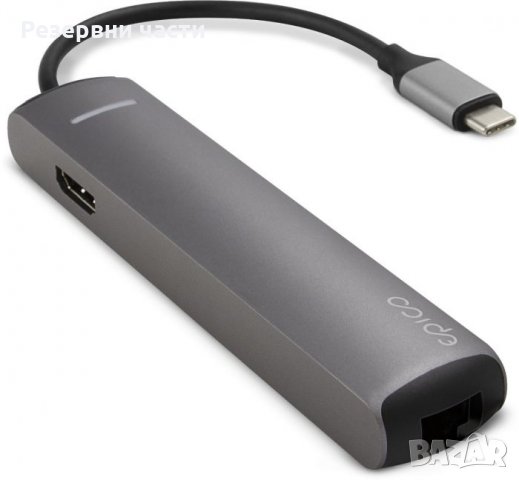 Адаптер Epico LAN,3 USB Hub,HDMI, Type C, снимка 2 - Кабели и адаптери - 32965121