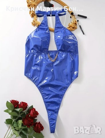 Латексово Боди с висока талия , снимка 2 - Бельо - 43943061