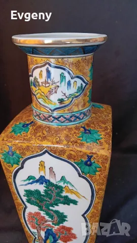 Антична керамична Японска ваза , снимка 6 - Вази - 49253708