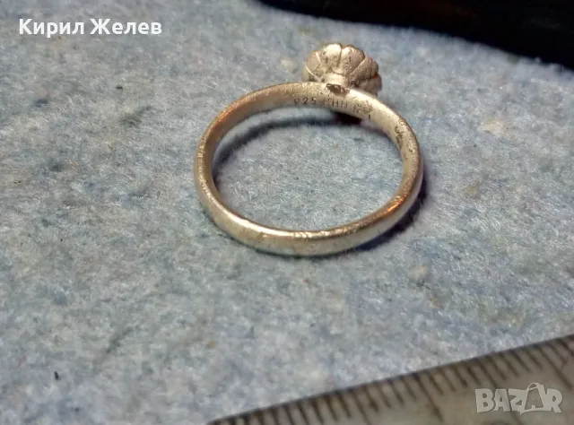 SPINNING Марков СРЕБЪРЕН ПРЪСТЕН СРЕБРО 925 с ЩЕМПЕЛ на БИЖУТЕРА БУТИКОВО БИЖУ РЪЧНА РАБОТА 38596, снимка 2 - Пръстени - 49153627