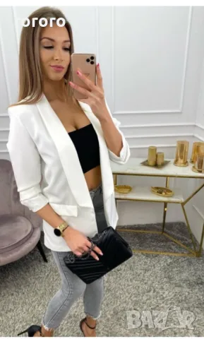 Бяло сако, снимка 2 - Сака - 49855357