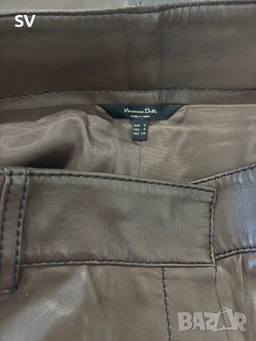 Massimo Dutti кожен панталон - овча кожа, снимка 4 - Панталони - 52091425