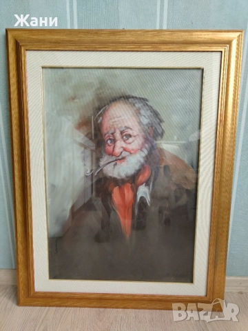 Картина портрет на възрастен мъж, снимка 3 - Картини - 51945651