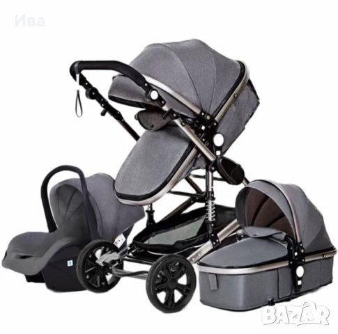 БЕЗПЛАТНА ДОСТАВКА Нова комбинирана бебешка количка 3в1, детска количка с три коша, снимка 3 - Детски колички - 43183764
