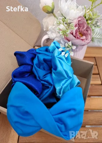 Диадеми от цветен деним, снимка 17 - Аксесоари за коса - 49434108