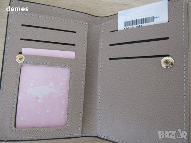 Дамско портмоне 2 в 1 от естествена кожа-капучино,Монголия, снимка 3 - Портфейли, портмонета - 35109418