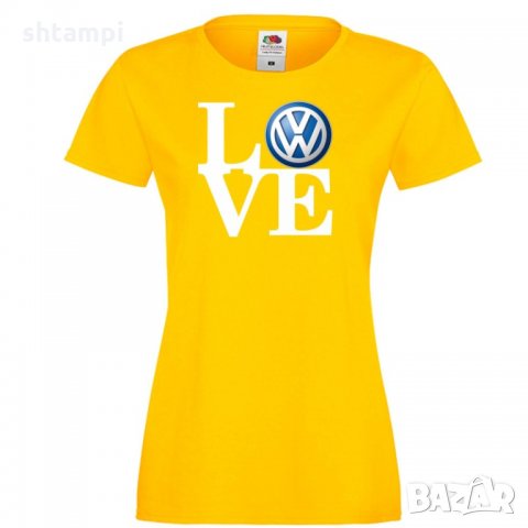 Дамска тениска VW LOVE Volkswagen, снимка 2 - Тениски - 32858430