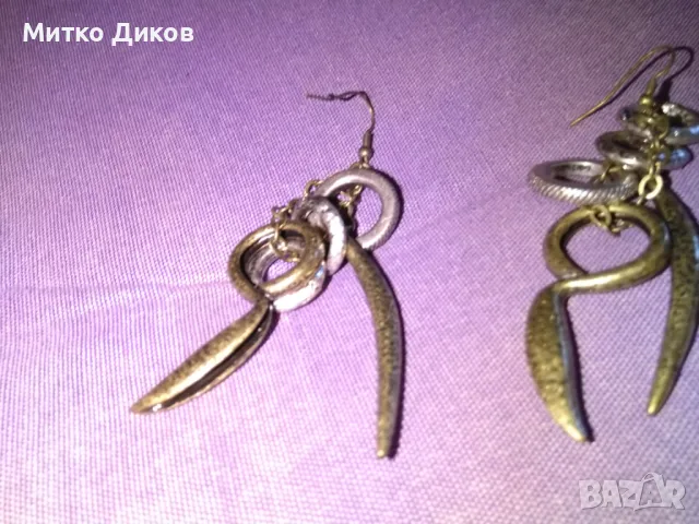 Обеци тип рокерски метални нови, снимка 2 - Обеци - 49923766