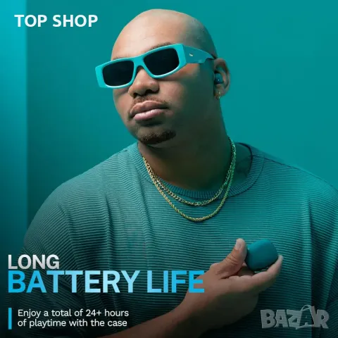 JLab Go Pop ANC Smart активни слушалки с шумопотискане, Bluetooth с микрофон, IP55, снимка 2 - Безжични слушалки - 49419870