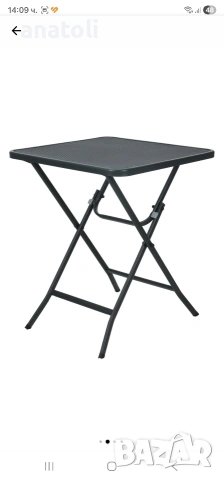 чисто нови метални Комплект маса и столове от 3 части Сгъваеми, Сив от Германия , снимка 6 - Маси - 53413943