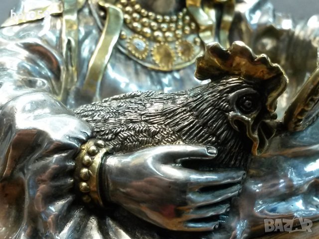 Уникална много рядка сребърна фигура Царска Русия 1888г./серебро 84 Овчинников, снимка 3 - Антикварни и старинни предмети - 27592827