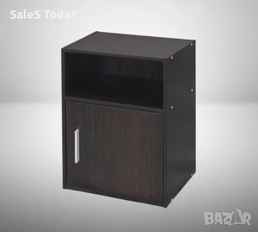 Нощно шкафче с рафт и вратичка 36х28х50см, снимка 2 - Шкафове - 41650364