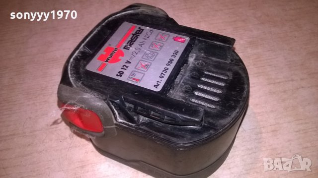 wurth master sd 12v/2,0ah nicd-батерия-внос швеицария