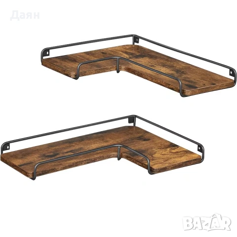 Комплект от 2 ъглови стенни рафта VASAGLE , снимка 2 - Етажерки - 53381141