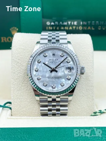 Rolex Datejust 31mm Steel Pink Dial Diamond Дамски Различни Варианти, снимка 11 - Дамски - 48182845