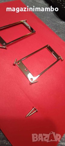 Хром метални рамки за humbuckers с винтчета за поставяне, снимка 10 - Китари - 43997246
