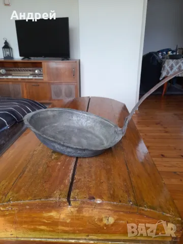 Стар бакърен,меден тиган , снимка 4 - Други ценни предмети - 50326916