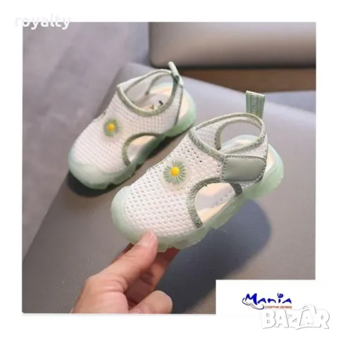 Детски сандали с маргаритки Два цвята , снимка 2 - Детски маратонки - 49962987