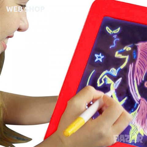 Светеща LED Дъска за чертане и рисуване /Детско табло за рисуване Magic Pad, снимка 8 - Рисуване и оцветяване - 32559426