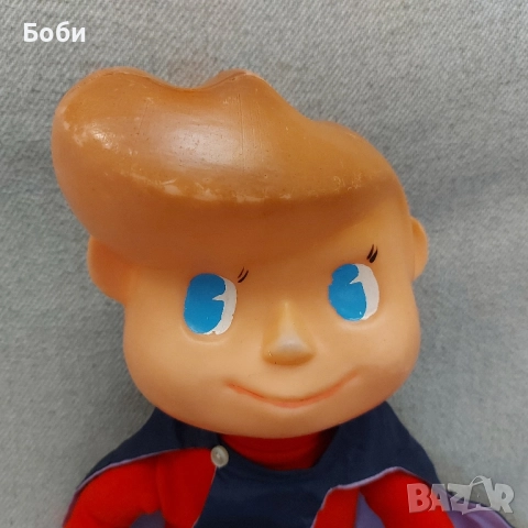 Стара Рядка Соц Българска Играчка с Музикален Механизъм Кукла Сънчо Лека Нощ Деца , снимка 6 - Колекции - 52144555