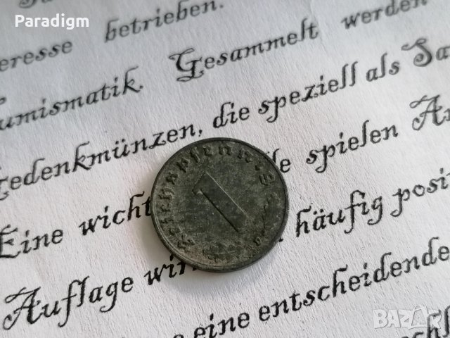 Райх монета - Германия - 1 пфениг | 1942г.; серия D, снимка 2 - Нумизматика и бонистика - 34675016