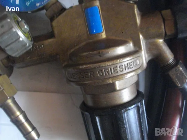 ОКСИЖЕН MESSER GRIESHEIM STARLET 1201 АЦЕТИЛЕНОВА ОКСИЖЕННА ГОРЕЛКА 2Х5м МАРКУЧИ И РЕДУЦИР ВЕНТИЛИ , снимка 15 - Други инструменти - 48090112