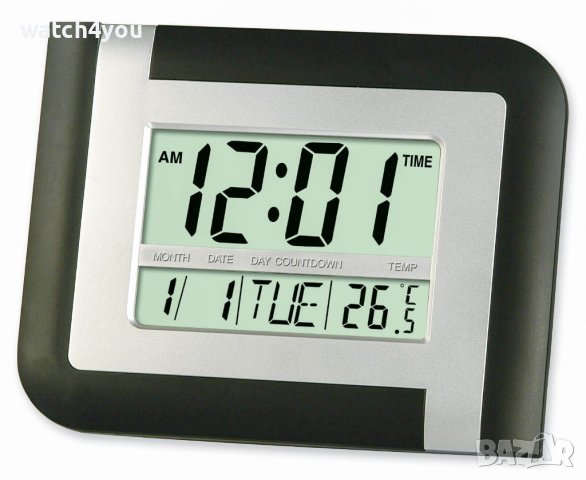 НОВ КАЧЕСТВЕН ДИГИТАЛЕН СТЕНЕН ЧАСОВНИК С ТЕМПЕРA. ЕЛЕКТРОННИ СТЕННИ ЧАСОВНИЦИ С ГОЛЕМИ ЦИФРИ, снимка 3 - Стенни часовници - 30439501